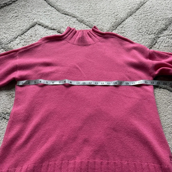 Sweaty Betty pink Mountain sweater wool yak turtleneck longer small - Picture 7 of 7